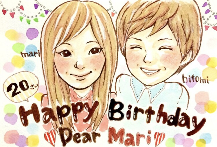 大人数OK！手描きの可愛い似顔絵を描きます 誕生日や記念日、長寿祝いにご家族にプレゼント イメージ4