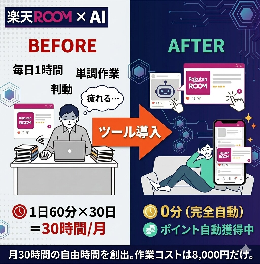 楽天ROOMの自動投稿アプリを提供します 探す・書く・投稿するを、AIでまとめて自動化 イメージ5