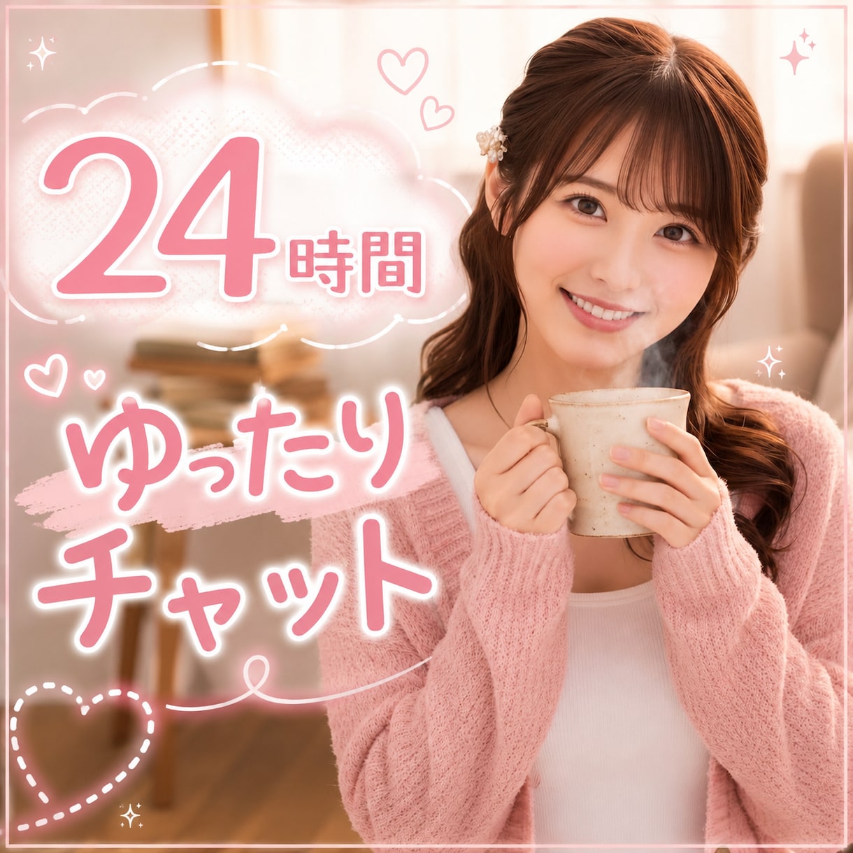 24時間♡ゆったりチャットします 24時間あなたと2人だけの空間で♡なんでもお話ししてください イメージ1
