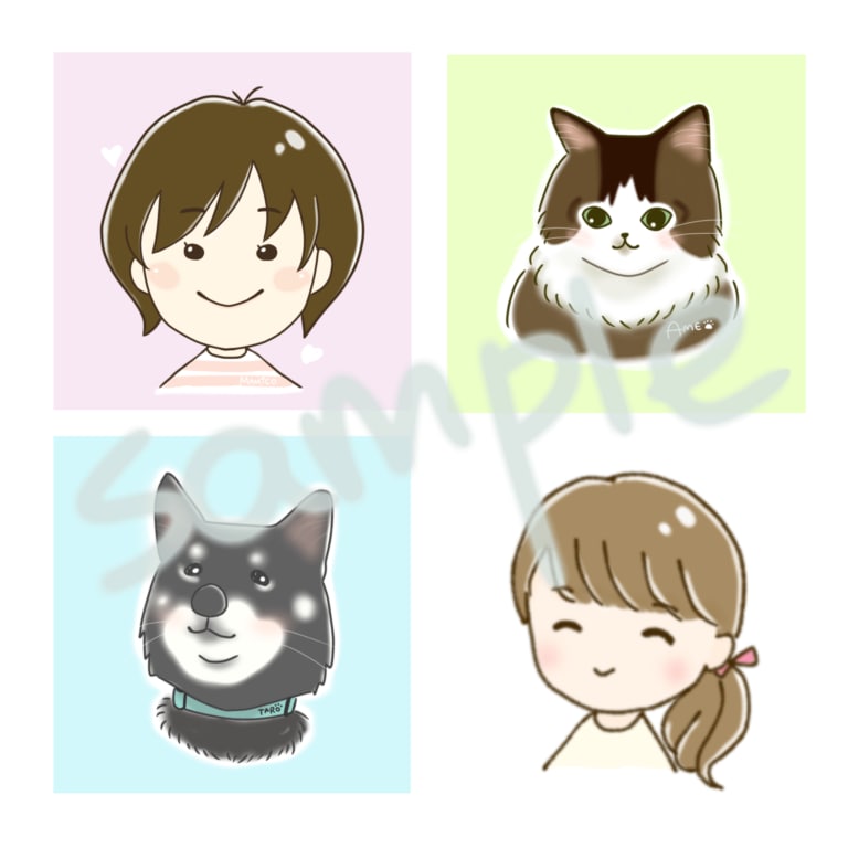 SNS用のアイコン描きます 女の子を中心に、シンプルでかわいいイラスト作成します イメージ4