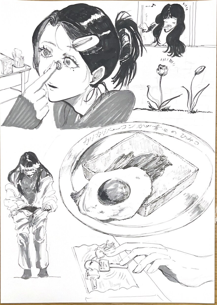 手描き感のあるペン画・線画イラストを制作しますます 人物・小物・風景を繊細な線で描きます イメージ2