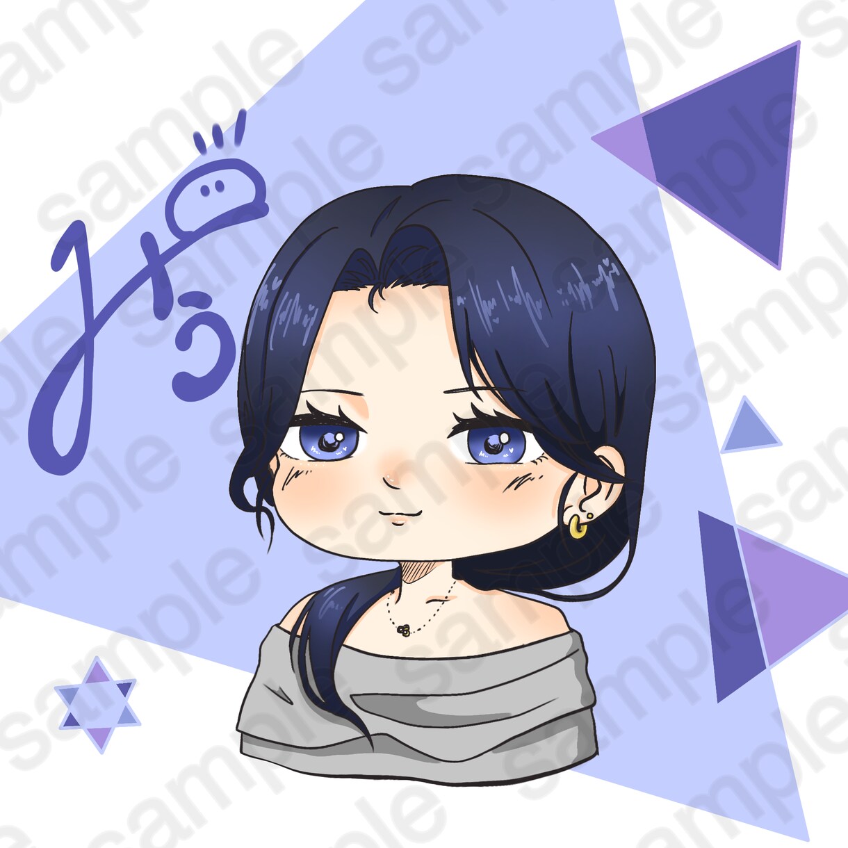 ゆるかわ‎SNSアイコンお描きします ふんわり優しいデフォルメアイコンを制作します‎⋆✿˚｡ イメージ2