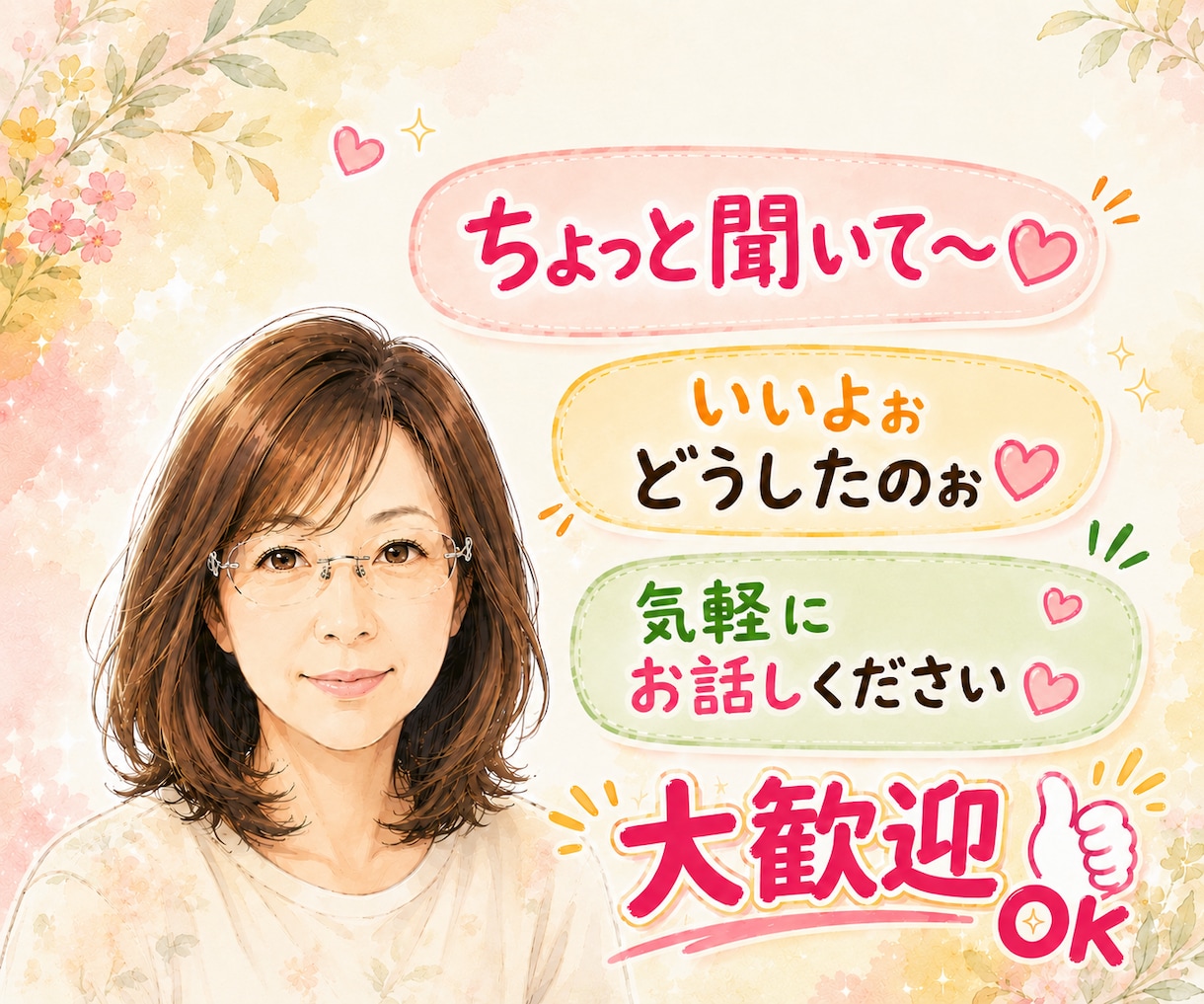 今 話したい！  お待ちしております ちょっと聞いてほしい・話せばスッキリしそう　お聞かせください イメージ1