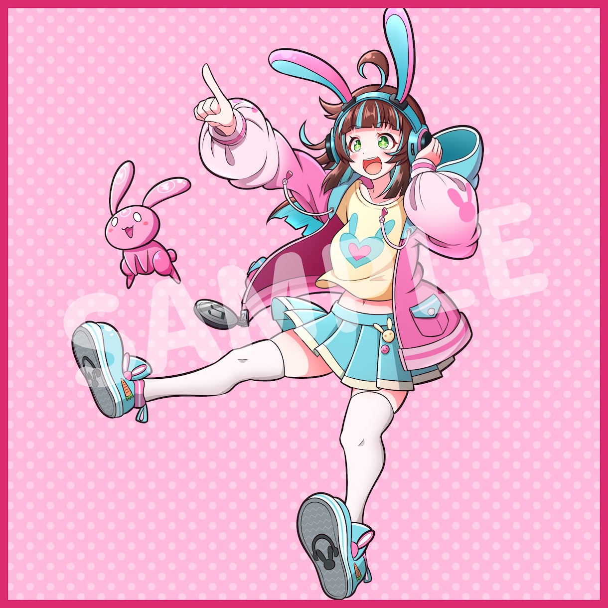 キャラの立ち絵や1枚絵を制作します かわいいイラストなら任せて下さい！！ イメージ10