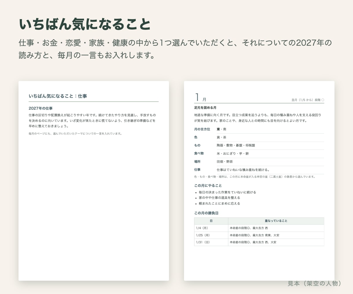 生年月日から2027年の吉方位カレンダーを作ります 365日分の吉方位と毎日の過ごし方。待受12枚つき イメージ8