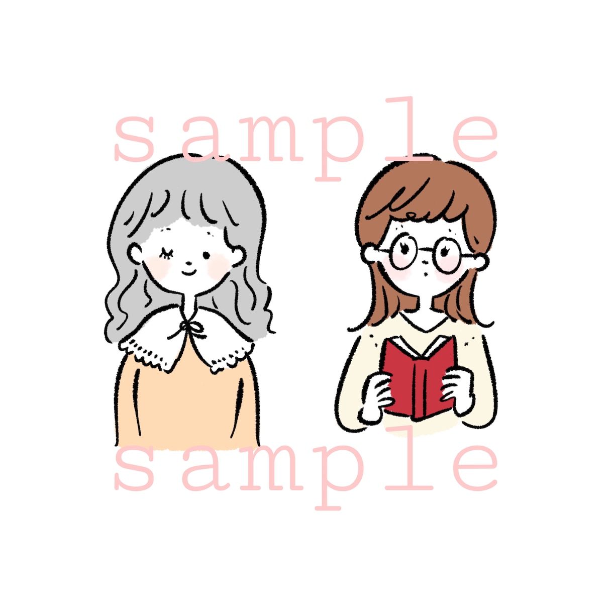 シンプル＆ほっこり♡アイコンイラストお描きします ♥SNSなどにぴったり！♥お気に入りの1枚を制作します♪ イメージ3