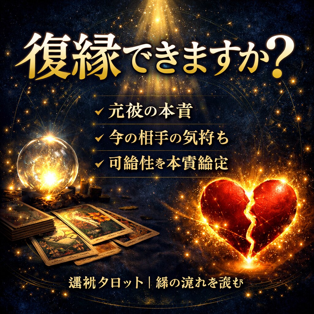 復縁出来るか出来ないか本質鑑定します 縁は戻すもので、結ぶものではありません。 イメージ1