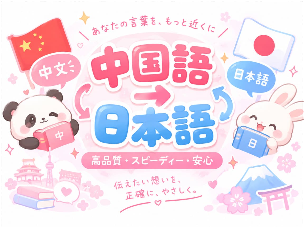 日中翻訳します 生きている自然な翻訳を皆さんに！ イメージ1