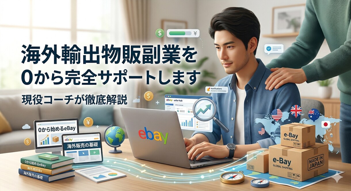 eBay物販副業の始め方を丁寧にサポートします 初心者でも安心！eBay副業を一から始められます イメージ1