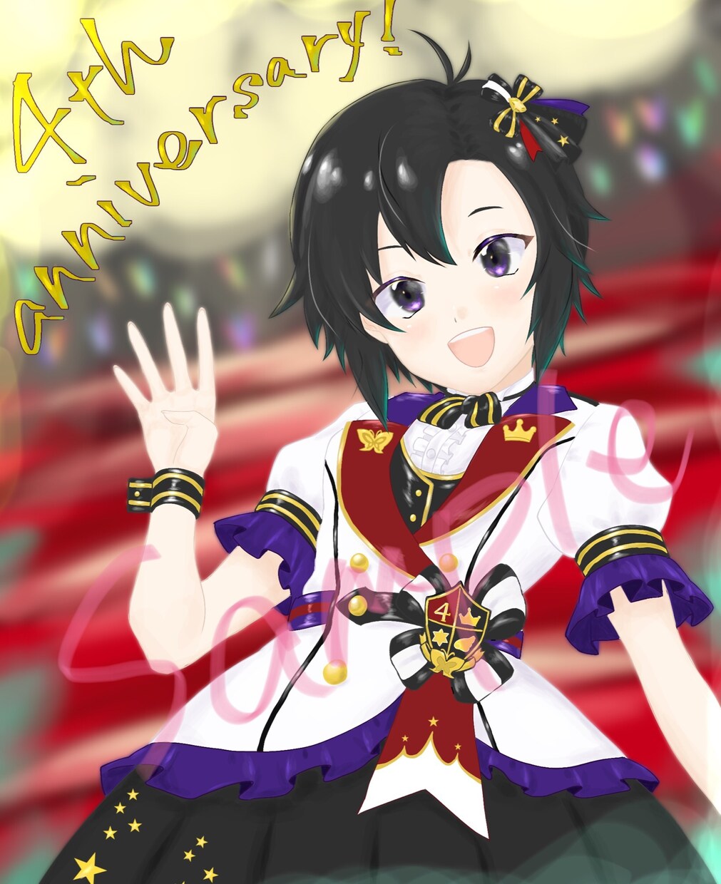SNSアイコンや一枚絵等、お描きします かわいい絵柄寄りのキャラクター イメージ3