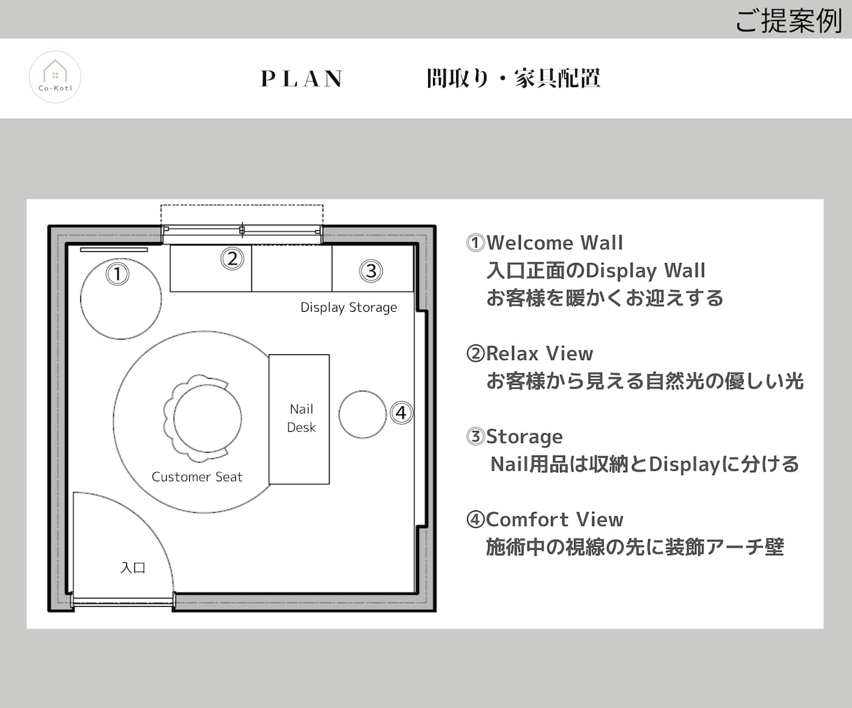 小さなサロンの開業インテリアをご提案します 二級建築士がレイアウトからインテリアまでご提案 イメージ4