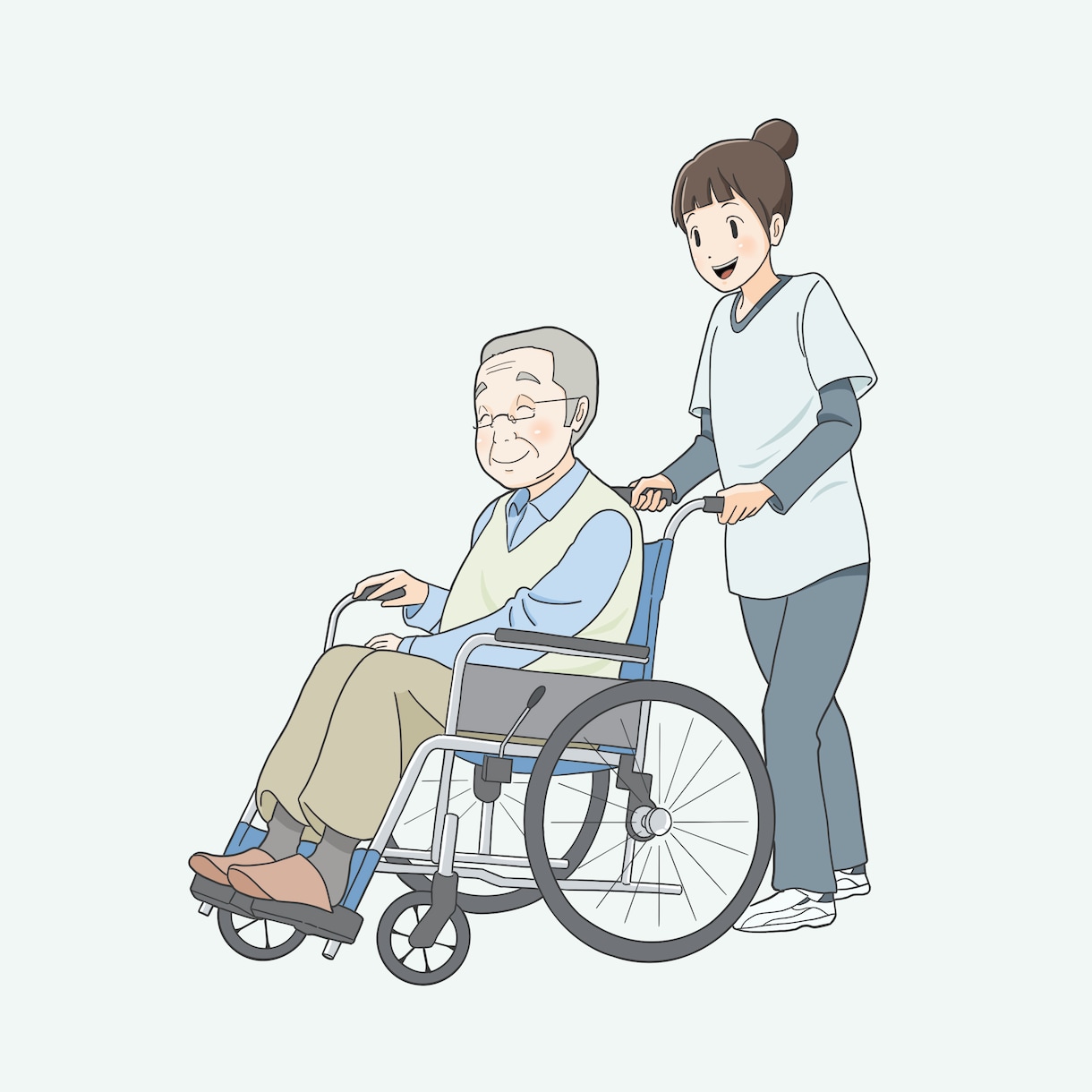介護・福祉の現場で伝わるカットイラストを制作します 福祉関連のパンフレット・研修資料等にお使いいただけます。 イメージ2