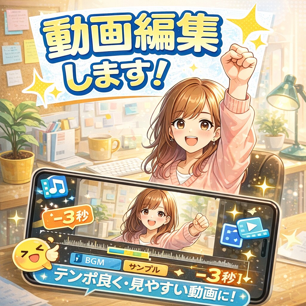 ショート動画編集します テンポ良く、見やすい動画に仕上げます！ イメージ1