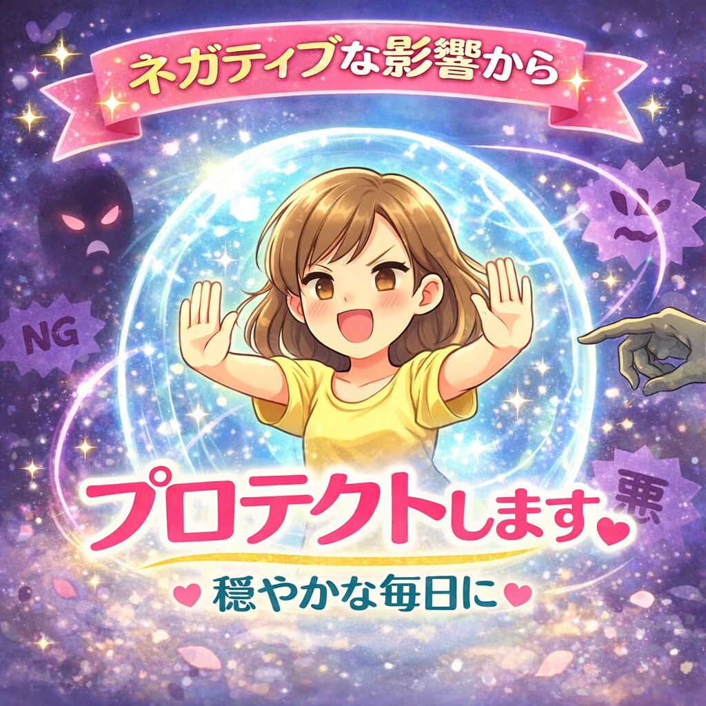 ネガティブなエネルギーからプロテクションします 穏やかな日々に☆ネガティブな影響からプロテクト・ガード・浄化 イメージ1