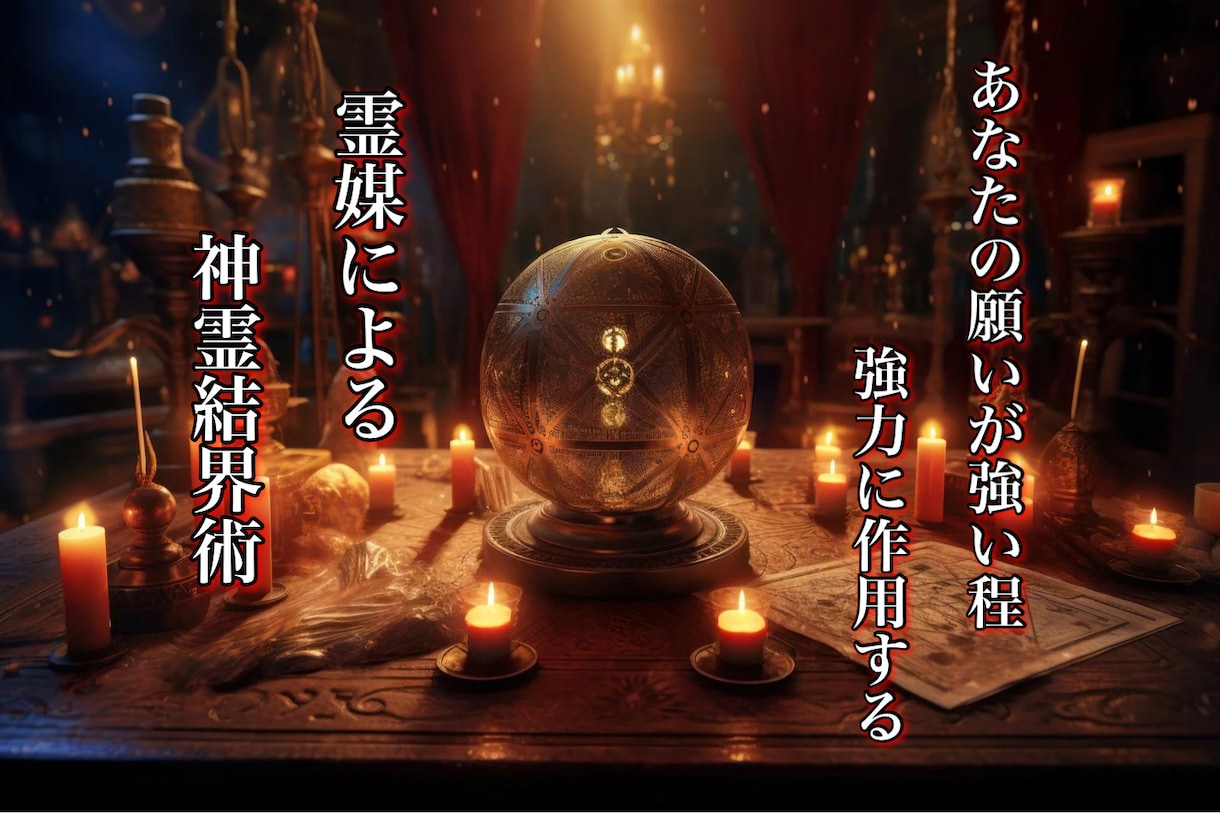 神霊結界を張り『嫌』を跳ね返し全方位から守護します 貴方との相性や波長を精緻に調整し最も効果的な霊媒術を行います イメージ2