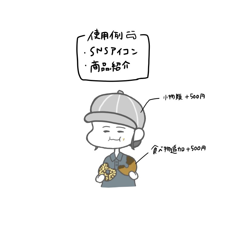 食べ物や人物の癒されるゆるいイラストを描きます 食べることが好きな方のアイコンや食品商品イラストが必要な方へ イメージ7
