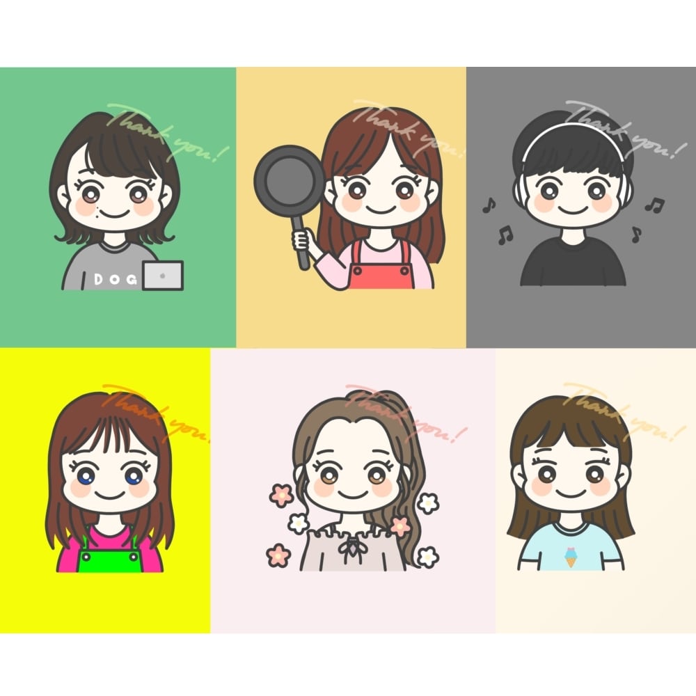 シンプル過ぎず、目を引く可愛いアイコン描きます SNSやブログに！低価格で即日〜2日のスピード仕上げ◎ イメージ1