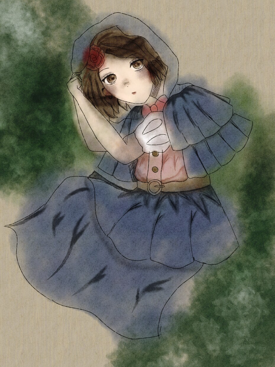 イラスト水彩画風をかきます 水彩画風でかわいいく儚い感じを イメージ1