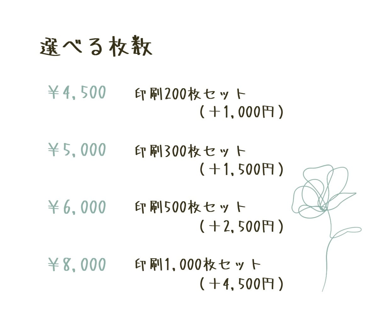 女性向け＊選ぶだけのふんわりおしゃれ名刺作成します はじめてでも安心＊選ぶだけで完成＊印刷100枚付 イメージ3
