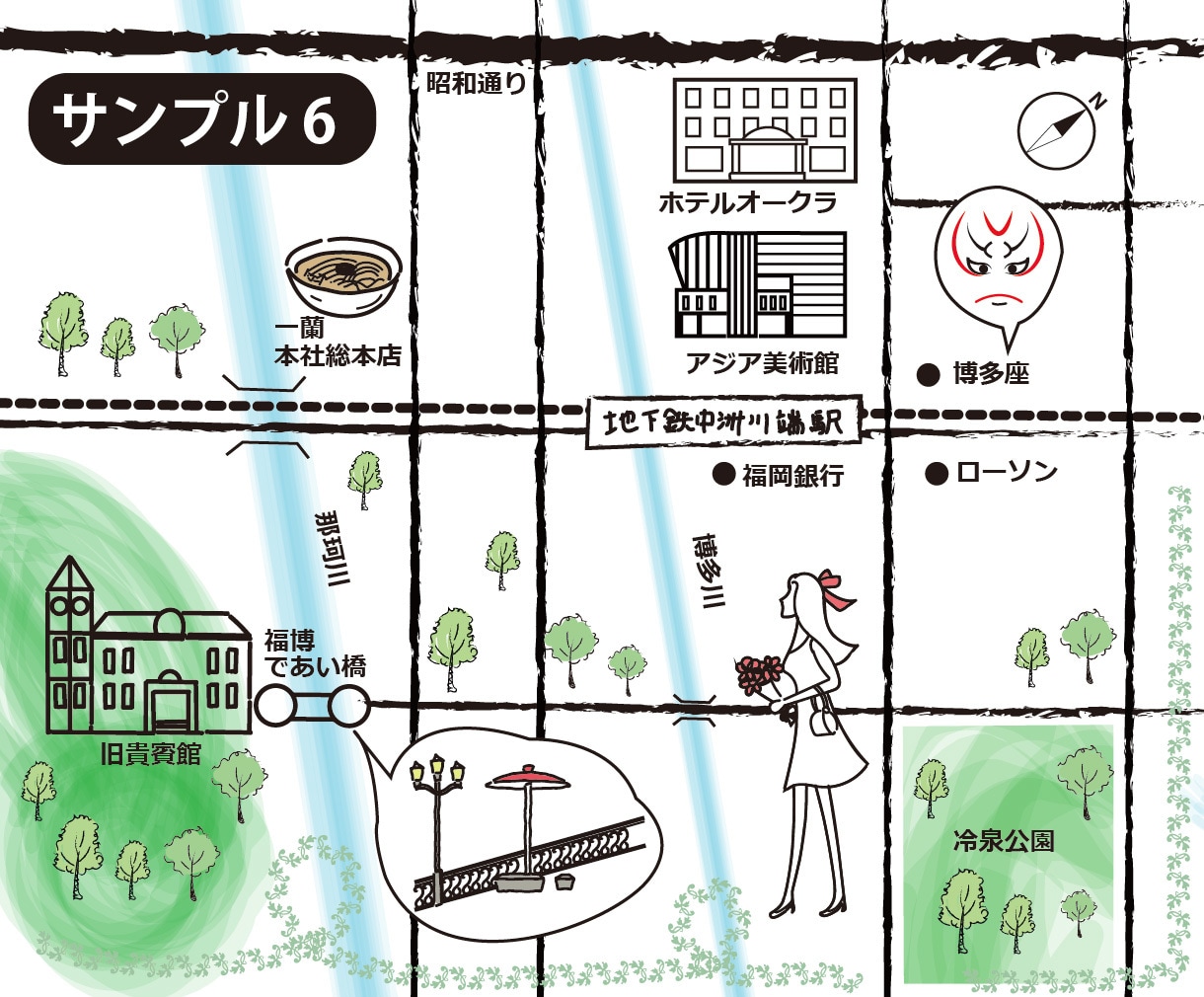 イラストを使った、かわいい地図を作成いたします GoogleMAPを元に分かりやすい地図を作成いたします。 イメージ6