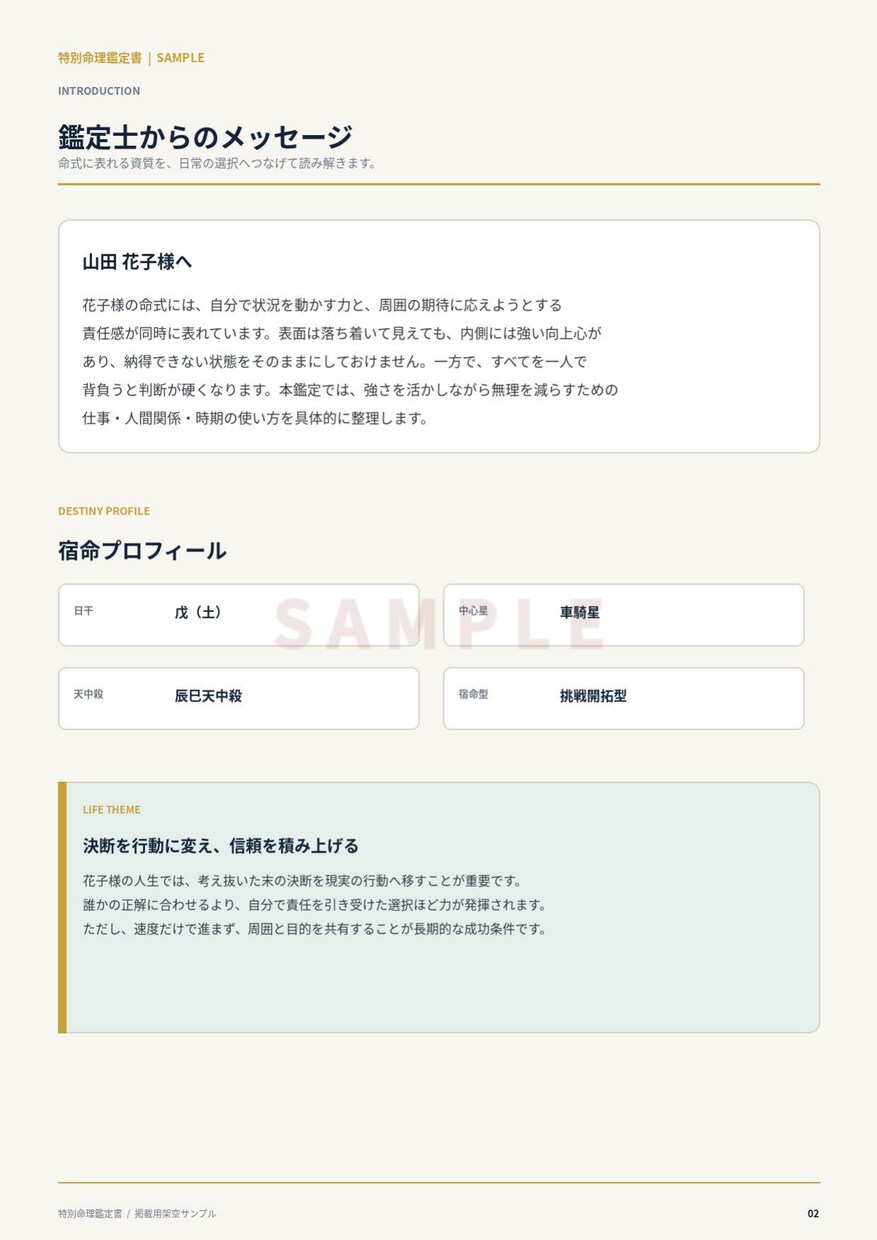算命学で本質・才能・今後の運勢を鑑定します 全7ページのPDFで本質と才能を丁寧に読み解きます イメージ4