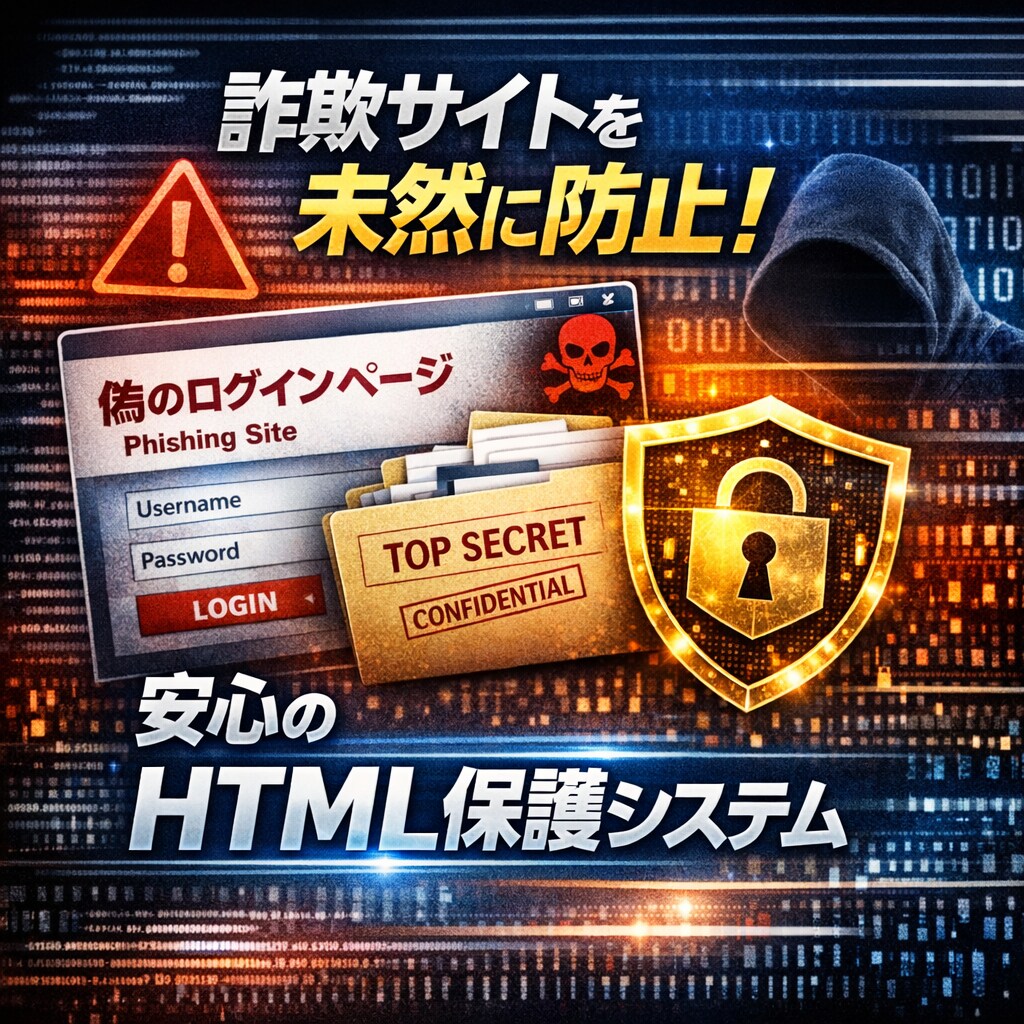 特許出願中 あらゆるWeb不正コピーから守ります あなたのWeb、丸見えじゃもう古い。改造も防げる！ イメージ5