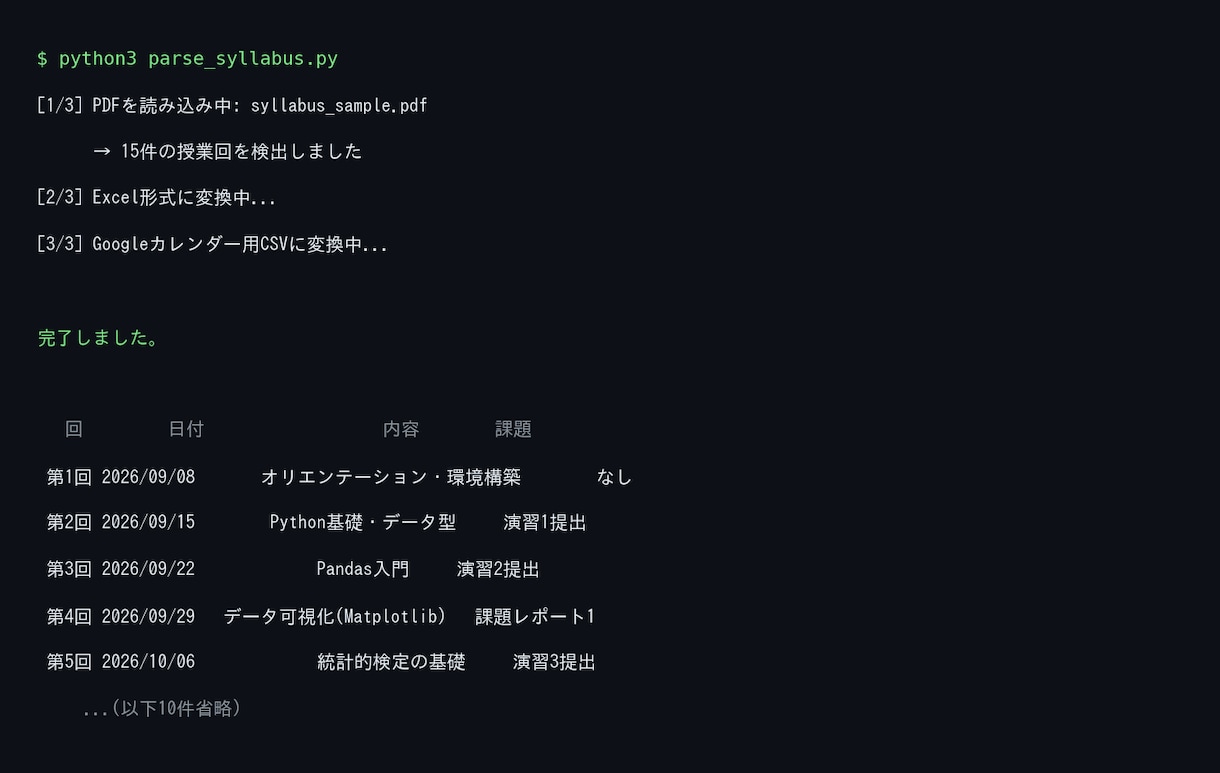 実データで鍛えたPDFを自動変換します シラバス・請求書・議事録など、面倒な転記作業をゼロに イメージ3