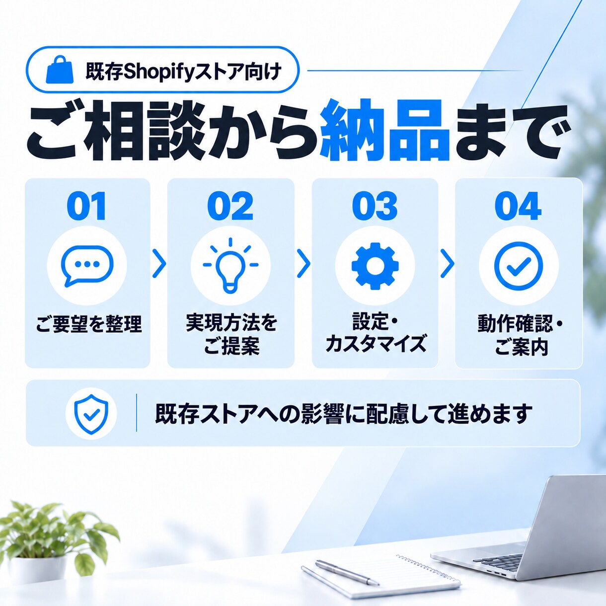 Shopifyカスタマイズ・アプリ導入を支援します アプリありきにせず、必要な機能だけ整えます イメージ4