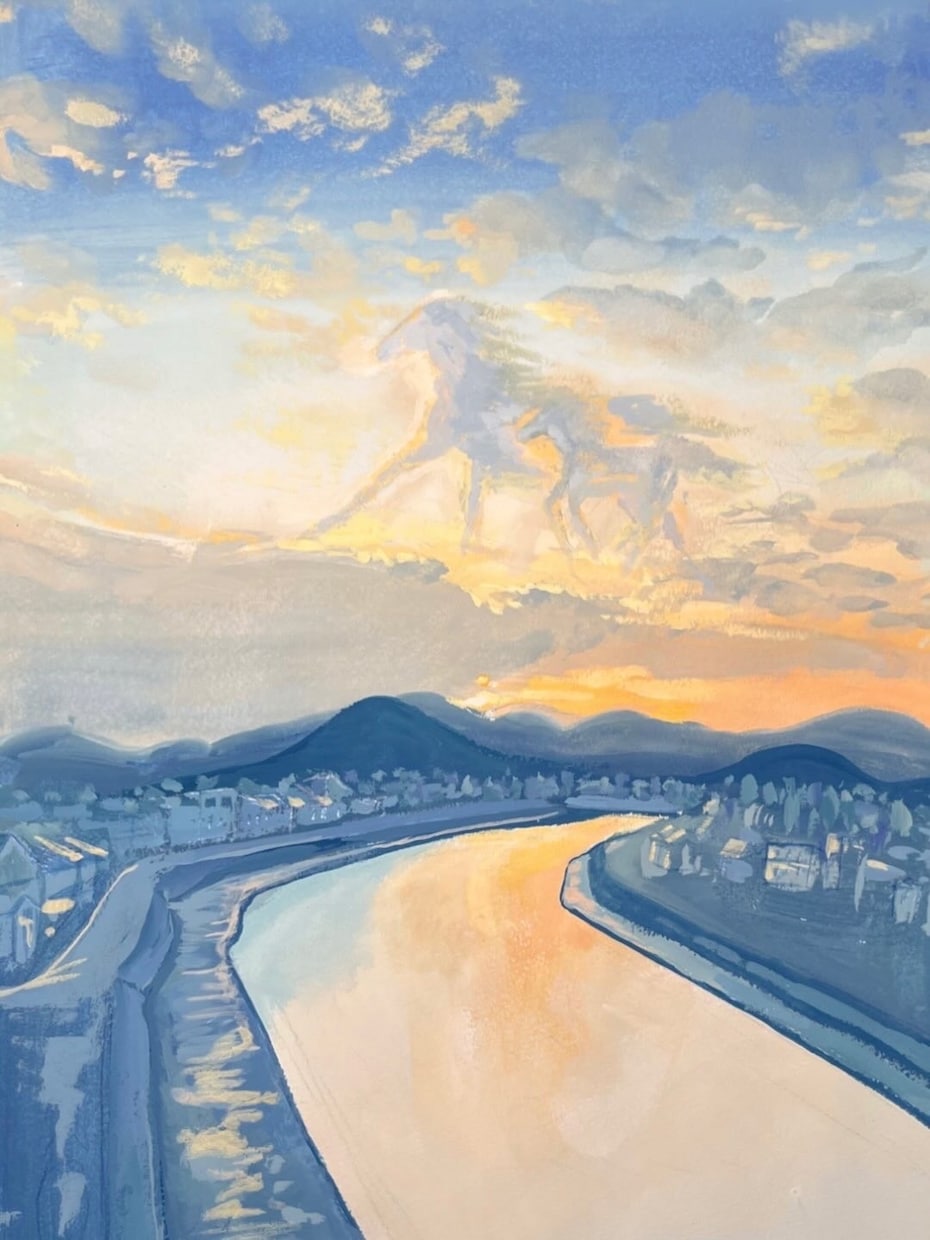 あなたの大切な景色をもっと好きになる一枚に描きます アナログで、思い出の風景や大切な場所を心を込めて描きます。 イメージ1