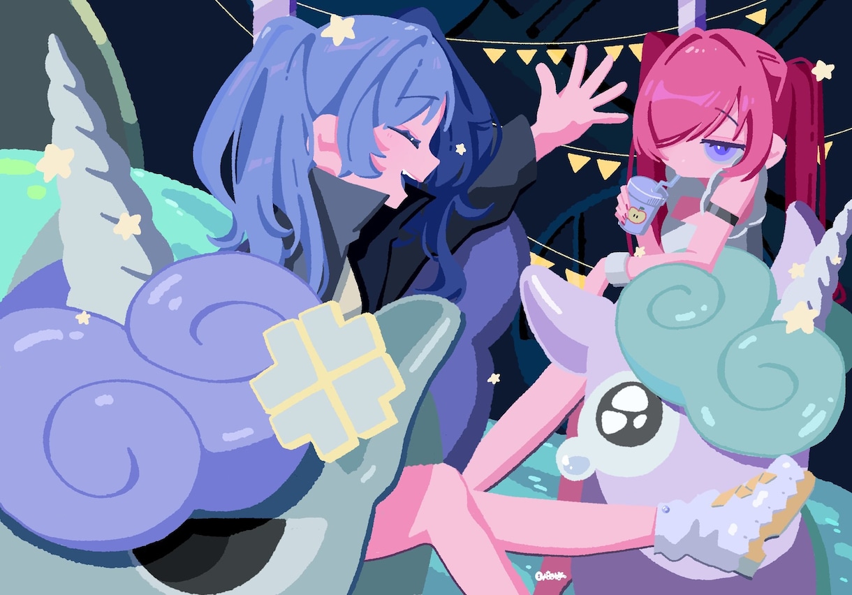 商用利用無料!ポップなイラストお描きします グッズ、サムネイル、イベントなど幅広く対応いたします! イメージ1