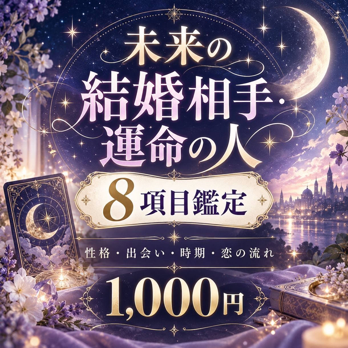 未来の結婚相手・運命の人を8項目で占います 性格・出会い・時期・恋の流れを具体的に鑑定 イメージ1