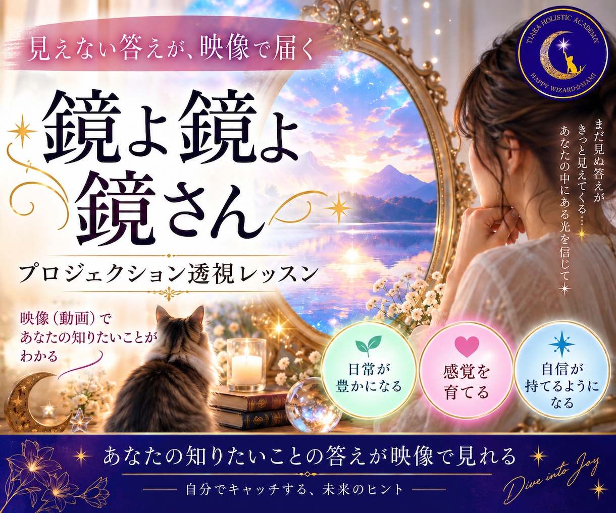 知りたいことの答えを映像で受け取る透視法を教えます 鏡よ鏡よ鏡さん｜映像で受け取るプロジェクション透視レッスン イメージ1