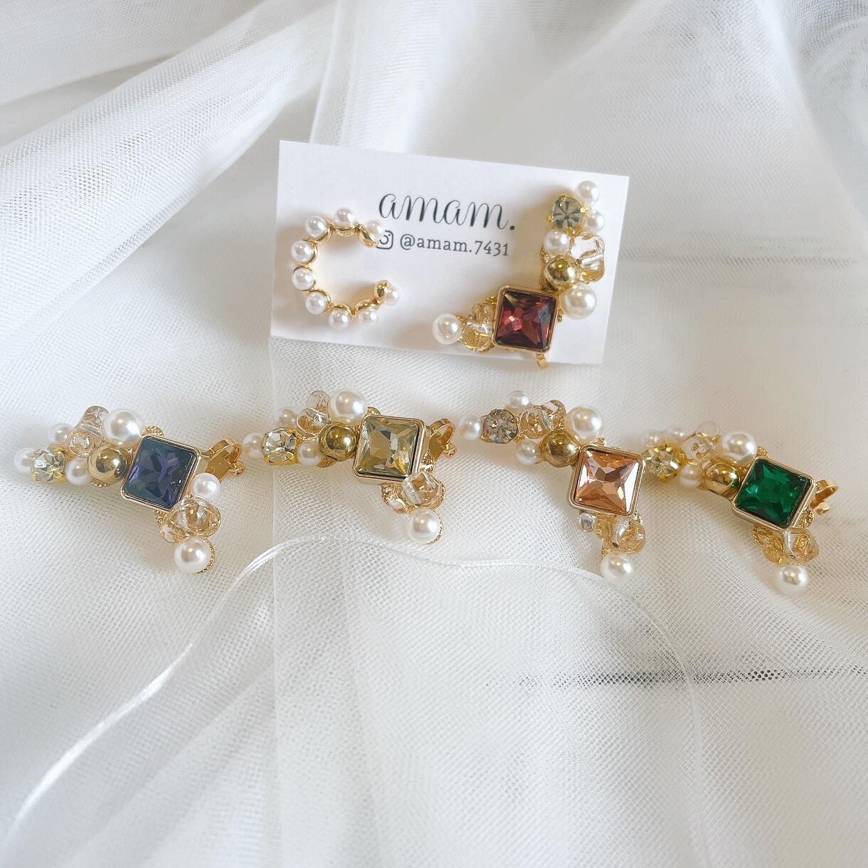 イヤリングセット制作致します 推し活にも人気なカラバリ豊富なイヤリング♡ イメージ1