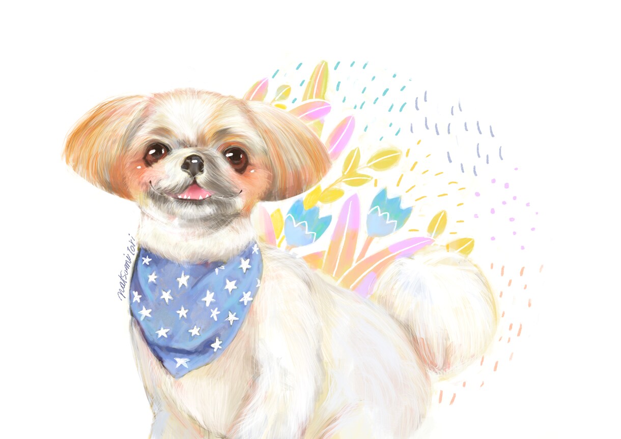 ペットもOK♡高見え！かわいい似顔絵描きます かわいい手書き風☆デジタルなのでアイコンにもすぐ使えます イメージ4