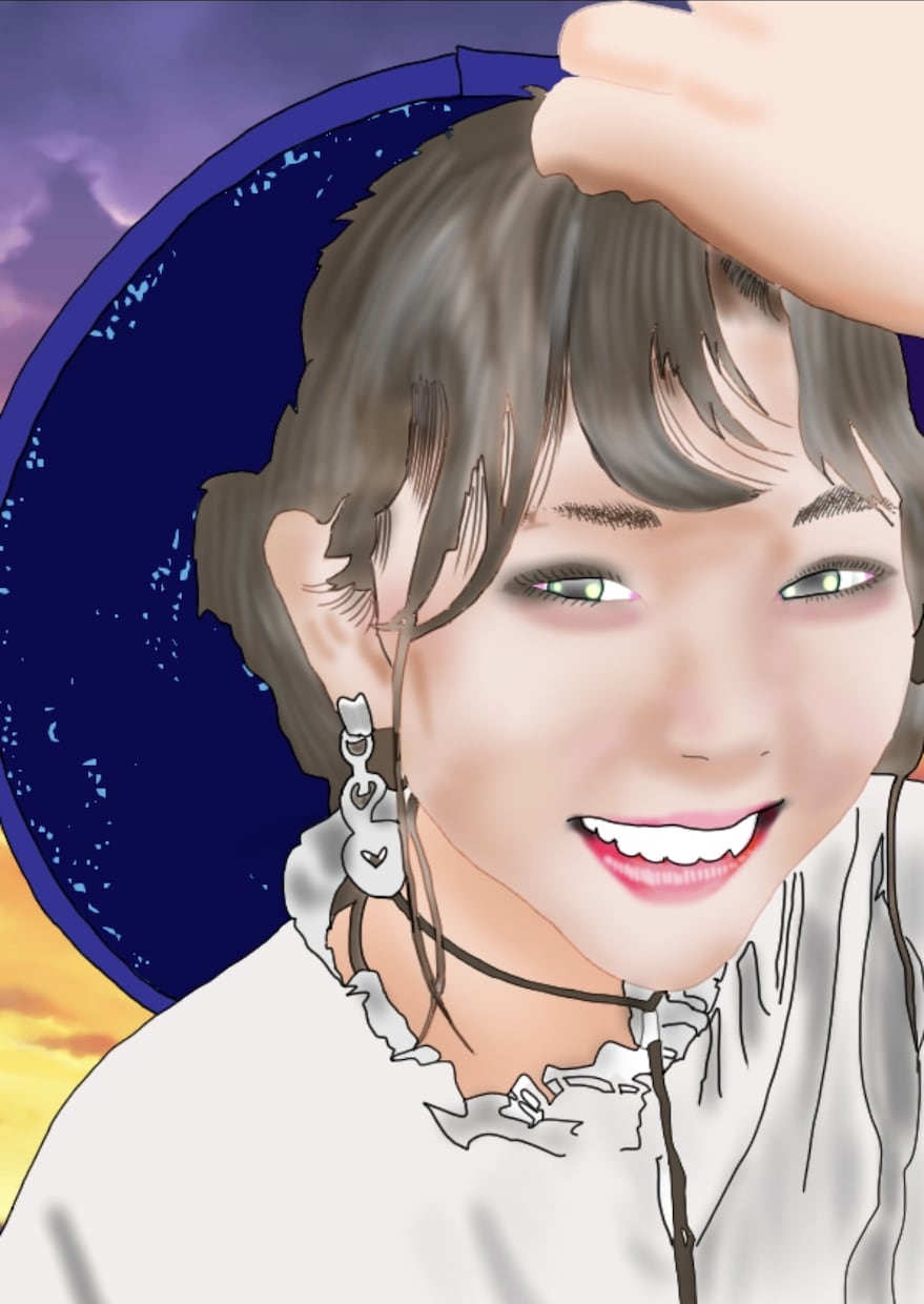 SNS、Live配信、鑑賞用の似顔絵を描きます 可憐でオシャレな似顔絵アイコンをなるべく似せて作成します イメージ4