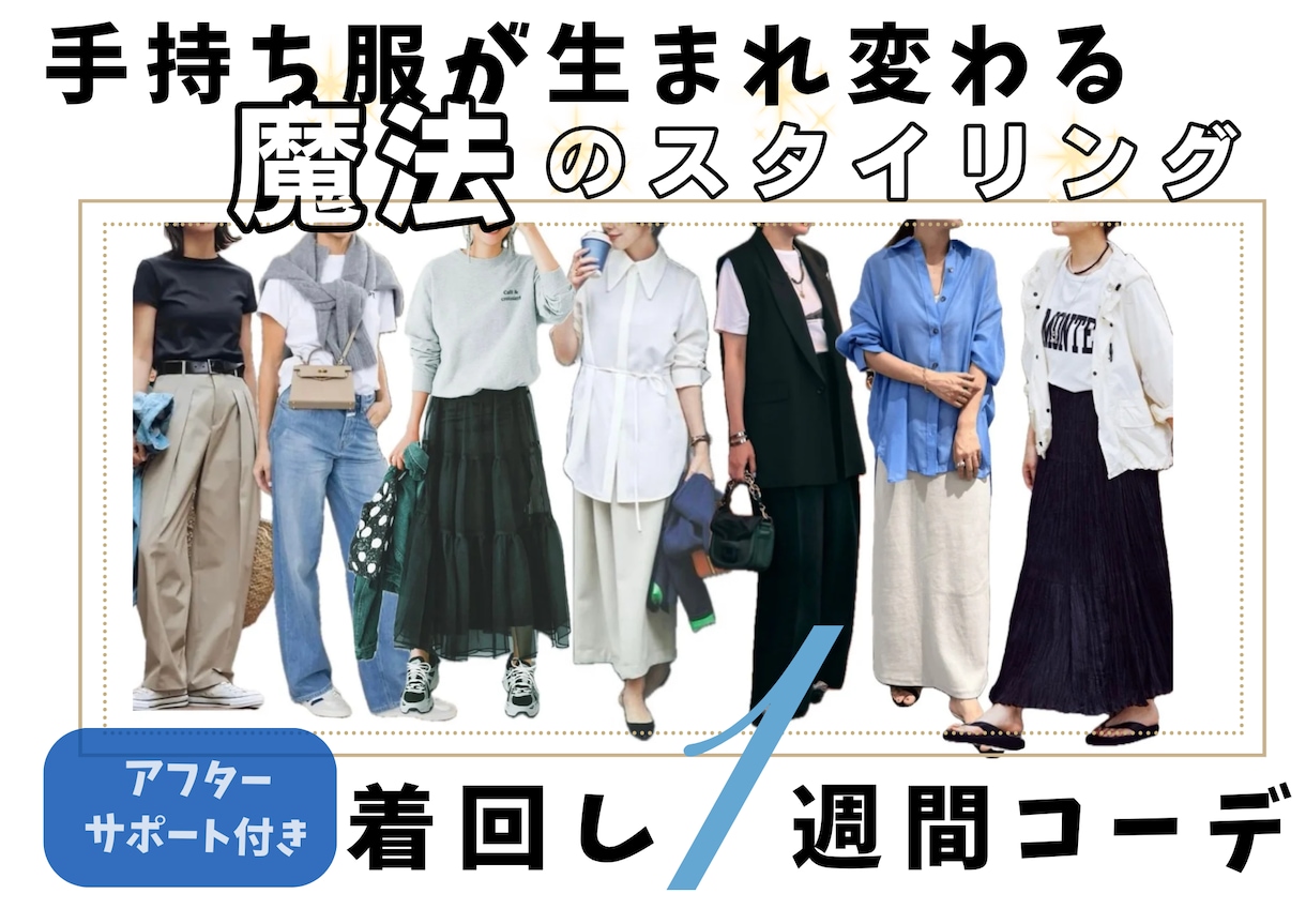 あなただけのオリジナルSTYLE BOOK作ります 手持ちのお洋服+おすすめアイテムで1週間コーデ考えます イメージ1