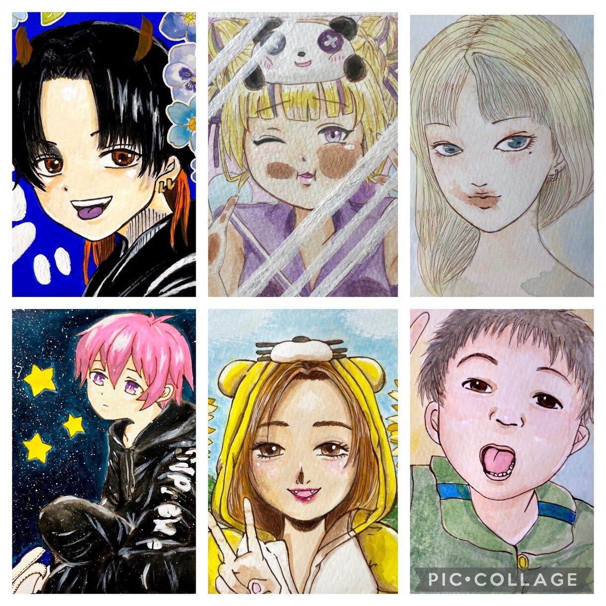 水彩画、アクリル画オーダー受付けます 人物似顔絵、ペット似顔絵、アイコンイラスト イメージ4