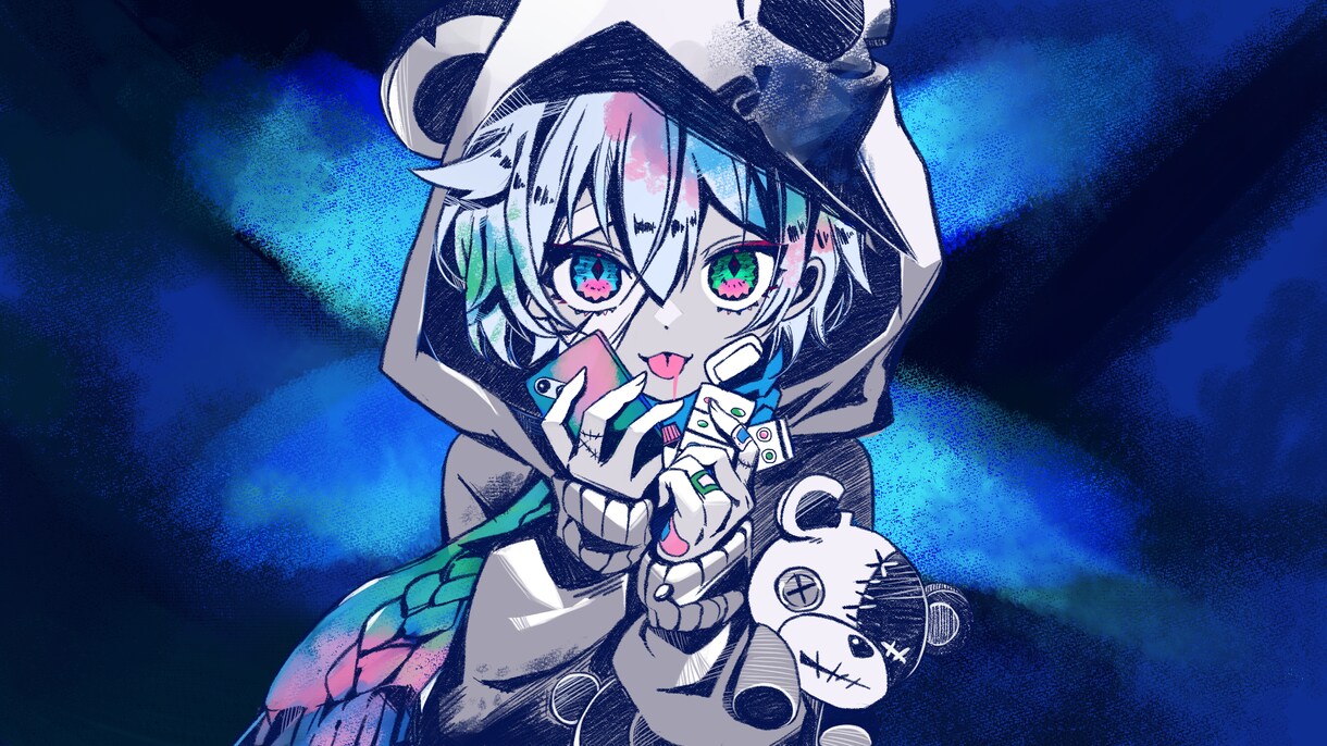 かわいい実況配信や歌ってみたサムネ描きます 可愛らしく鮮やかなサムネかきます！ イメージ6