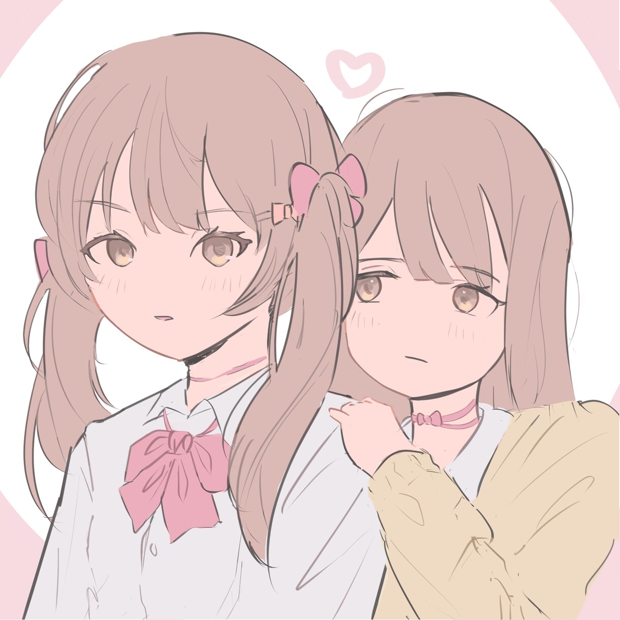 あまくてかわいいペア画描きます 恋人／友達／相方／夢絵／グッズ　♡SNSアイコンをお揃いに♡ イメージ4