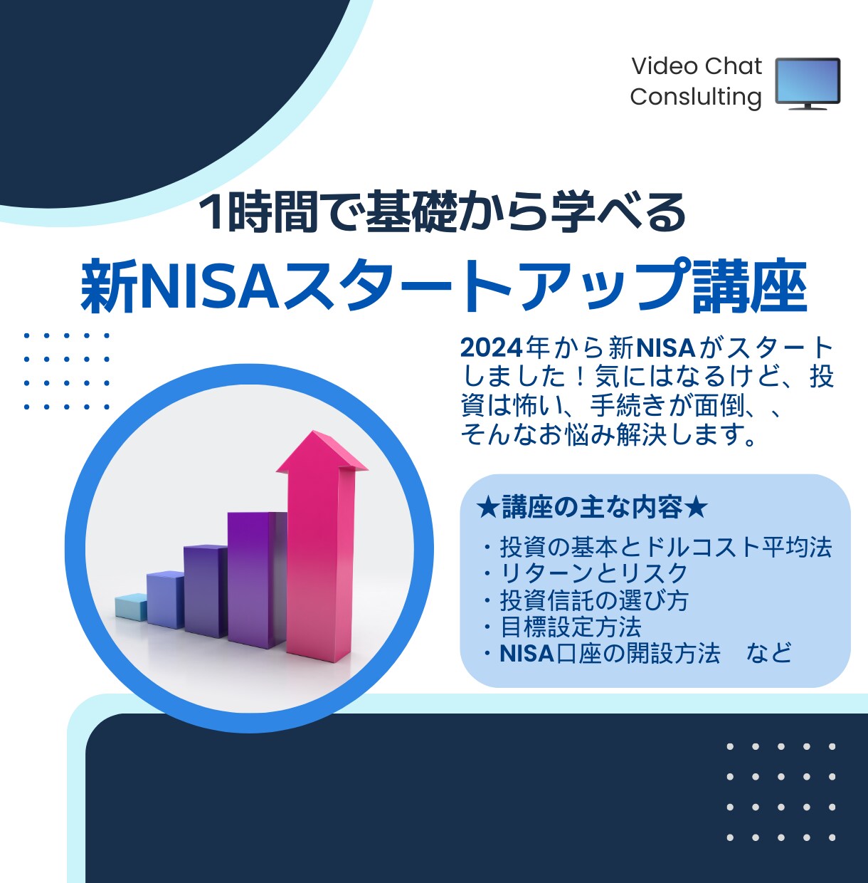 １時間で新NISAをキホンのキから学べます 1時間で学べる新NISAスタートアップ講座です！ イメージ1