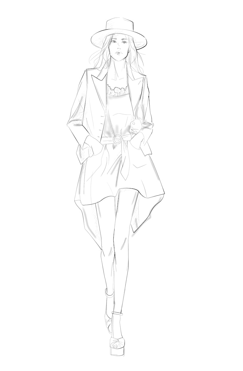 デッサン風のファッションイラスト描きます 様々な雰囲気でイラスト仕上げます イメージ2