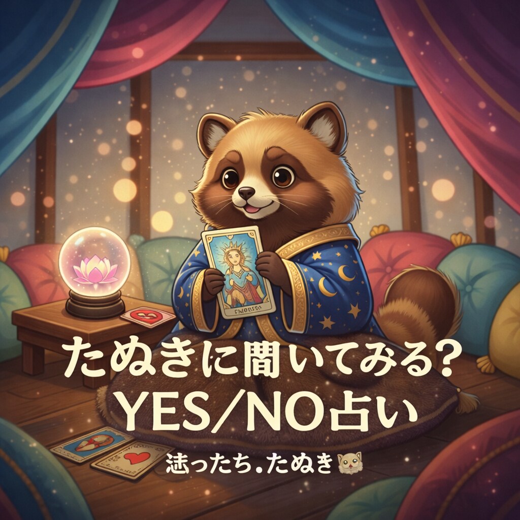 迷ったらたぬきに聞く？YESかNOで背中を押します 【期間限定】YES／NO質問【3つ】までOK！ イメージ1