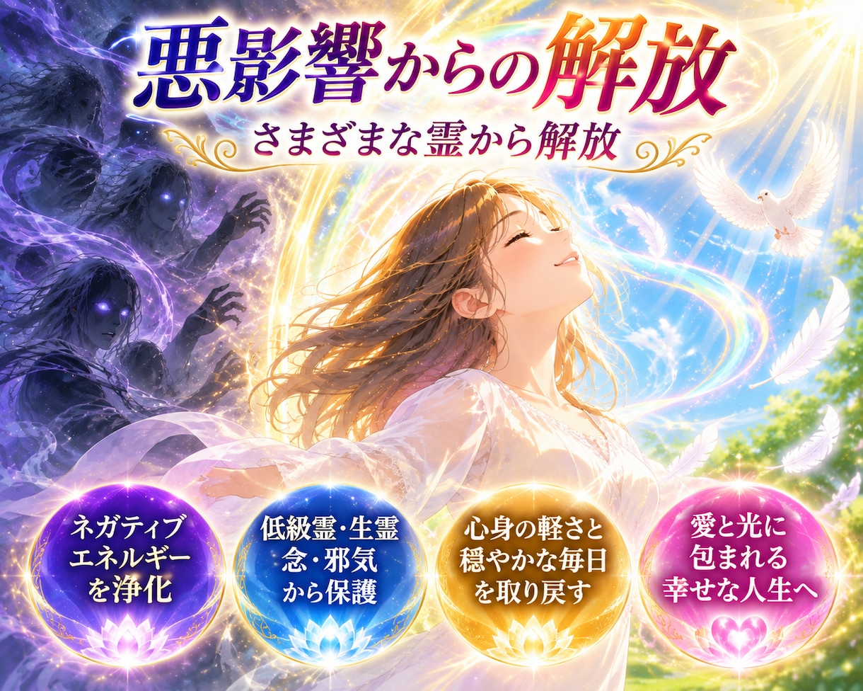 メンタルヒーリング【不調不安・モヤモヤ】浄化します 負の悪影響を軽くし、守りブロック強化で人生好転をサポート♪ イメージ3