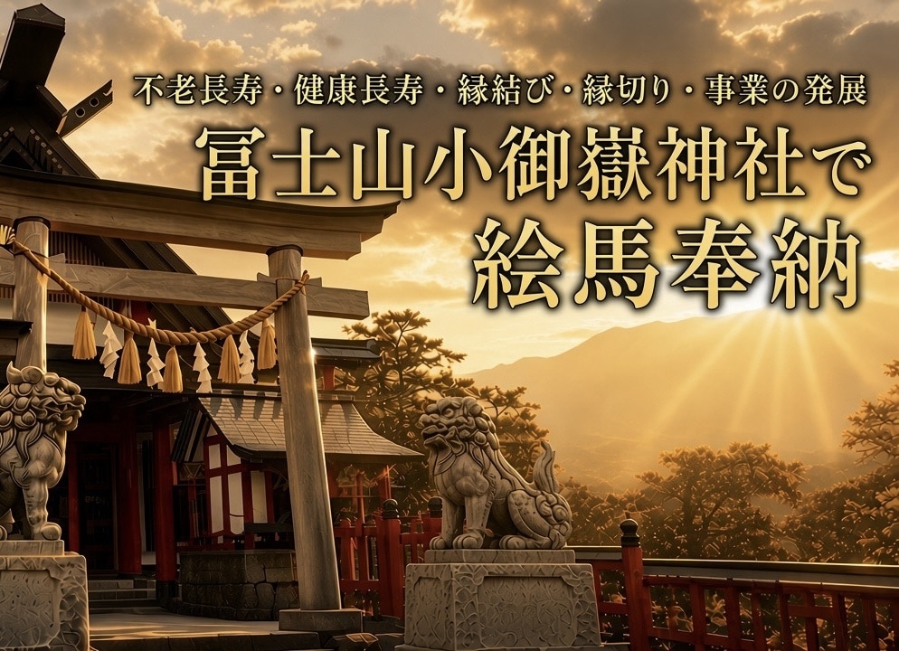 10/9締切！冨士山小御嶽神社で代理絵馬奉納します ご利益:不老長寿・健康長寿・縁結び・事業の発展 イメージ1