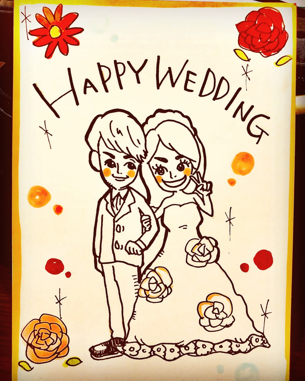 結婚式、記念日、大切な方への似顔絵描きます あなた用の似顔絵、イラスト描きます イメージ4