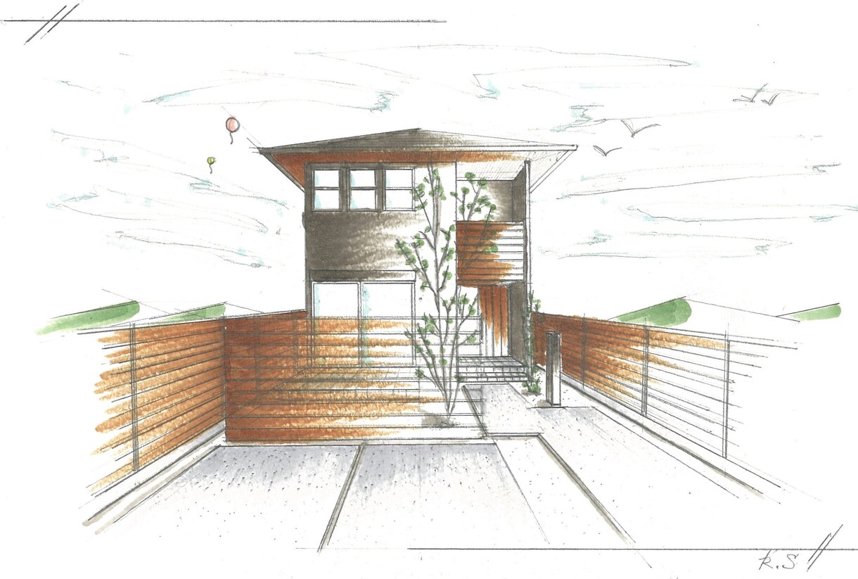 住宅のパースやイメージ図を描きます 新築の記念品や計画中お家のイメージの際にお勧めします。 イメージ3