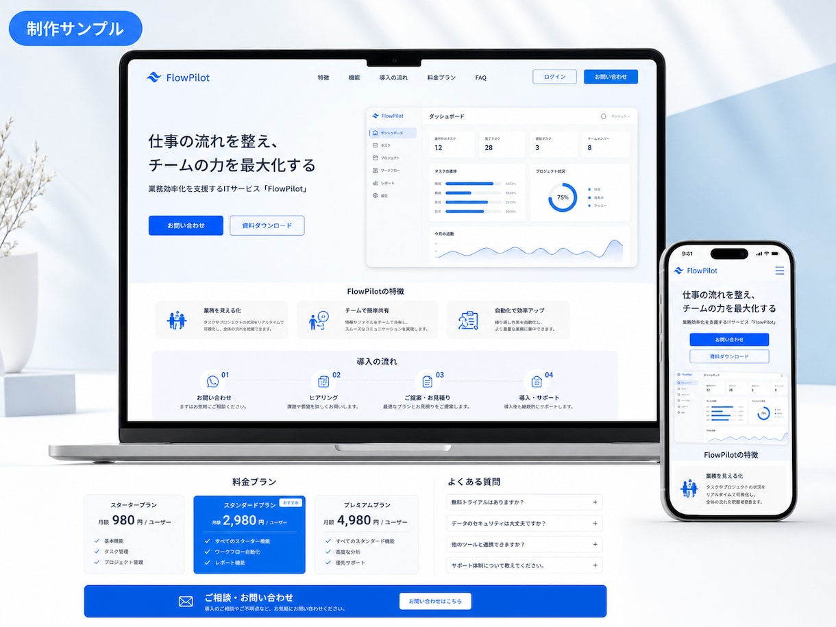 WordPressでホームページを制作します スマホ対応・SEO基本設定込みで丁寧に制作 イメージ6