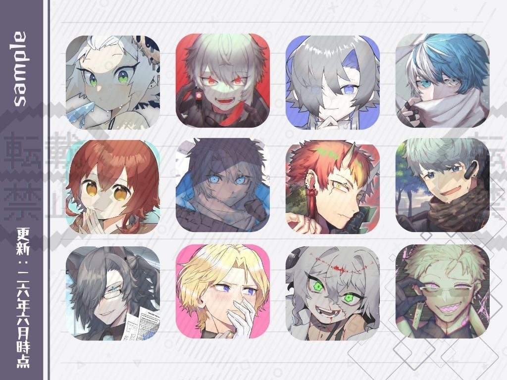 男の子アイコン/イラスト描きます Vtuber立ち絵/TRPG/配信者のイメ絵お任せあれ！ イメージ6