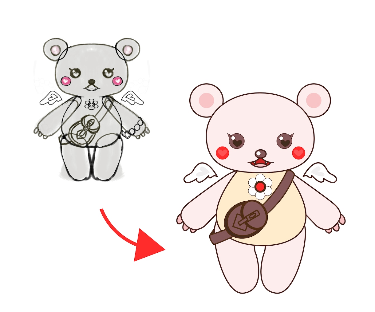 イラストをトレースしてベクターデータに変換します 手書きイラストや落書きをベクター化したい方へ イメージ3