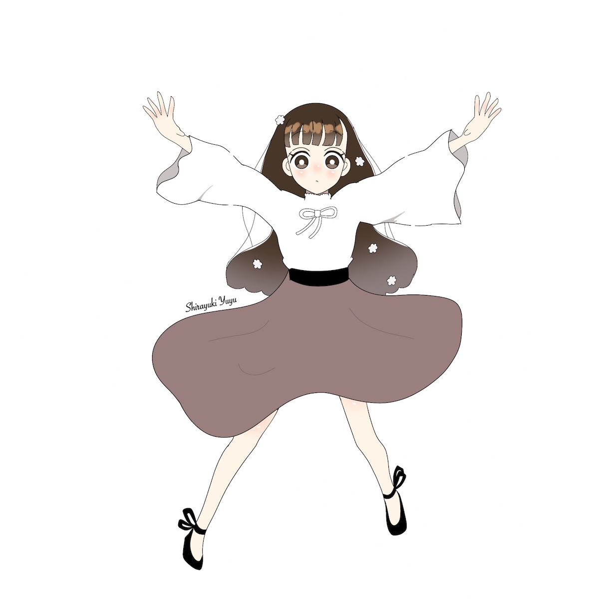 画像のようなゆるふわ系のイラストを描きます。ます 髪型や表情、背景などご希望をお伺いします。 イメージ3